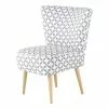 Maisons Du Monde Fauteuils Fauteuil Vintage En Coton à Motifs Gris Et Blancs