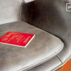 PIB Fauteuils Fauteuil Vintage En Cuir Marron -Chaise Soldes Magasin fauteuil vintage en cuir marron 4