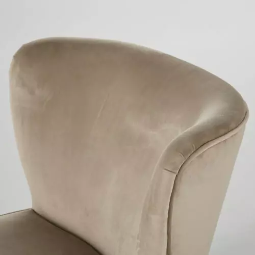 Maisons Du Monde Fauteuils Fauteuil Vintage En Velours Beige 4 Maisons Du Monde Fauteuils Fauteuil Vintage En Velours Beige – Image 4