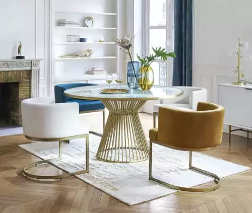 Maisons Du Monde Assises Fauteuil Vintage En Velours Bleu Canard 6 Maisons Du Monde Assises Fauteuil Vintage En Velours Bleu Canard – Image 6