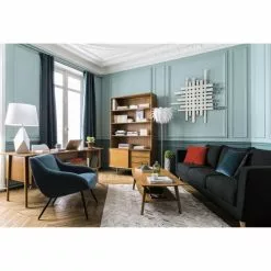 Maisons Du Monde Fauteuils Fauteuil Vintage En Velours Bleu Et Métal -Chaise Soldes Magasin fauteuil vintage en velours bleu et metal 1000 2 20 155943 11