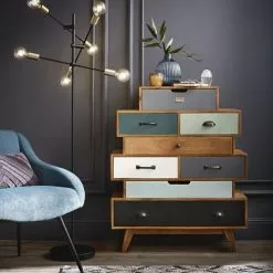 Maisons Du Monde Fauteuils Fauteuil Vintage En Velours Bleu Et Métal -Chaise Soldes Magasin fauteuil vintage en velours bleu et metal 1000 2 20 155943 13