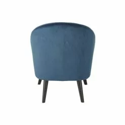 Maisons Du Monde Fauteuils Fauteuil Vintage En Velours Bleu Nuit Et Hévéa Massif -Chaise Soldes Magasin fauteuil vintage en velours bleu nuit et hevea massif 1000 8 4 209227 3