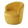 Maisons Du Monde Fauteuils Fauteuil Vintage En Velours Jaune Et Métal Coloris Laiton