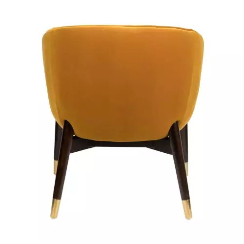 Dutchbone Fauteuils Fauteuil Vintage En Velours Ocre 6 Dutchbone Fauteuils Fauteuil Vintage En Velours Ocre – Image 6