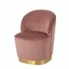 Maisons Du Monde Fauteuils Fauteuil Vintage En Velours Rose Poudré