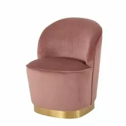 Maisons Du Monde Fauteuils Fauteuil Vintage En Velours Rose Poudré