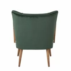 Maisons Du Monde Fauteuils Fauteuil Vintage En Velours Vert Motifs Pied De Poule -Chaise Soldes Magasin fauteuil vintage en velours vert motifs pied de poule 1000 6 1 216399 4