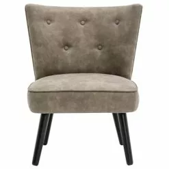 Moloo Fauteuils Fauteuil Vintage Marron Clair Pieds Bois Noir(x2) -Chaise Soldes Magasin fauteuil vintage marron clair pieds bois noir x2 4