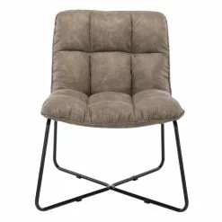 Moloo Fauteuils Fauteuil Vintage Marron Clair Pieds Métal Noir -Chaise Soldes Magasin fauteuil vintage marron clair pieds metal noir 4