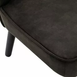 Moloo Fauteuils Fauteuil Vintage Marron Foncé Pieds Bois Noir -Chaise Soldes Magasin fauteuil vintage marron fonce pieds bois noir 3