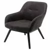 Moloo Fauteuils Fauteuil Vintage Marron Foncé Pieds Bois Noir