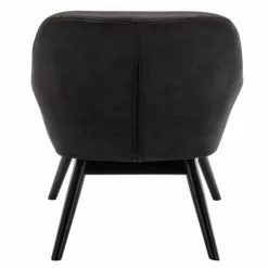 Moloo Fauteuils Fauteuil Vintage Marron Foncé Pieds Bois Noir -Chaise Soldes Magasin fauteuil vintage marron fonce pieds bois noir 8