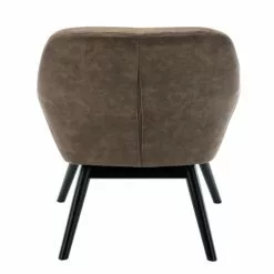 Moloo Fauteuils Fauteuil Vintage Marron Pieds Bois Noir -Chaise Soldes Magasin fauteuil vintage marron pieds bois noir 2