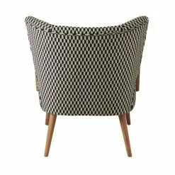 Maisons Du Monde Fauteuils Fauteuil Vintage Motifs Graphiques Noirs Et Blancs -Chaise Soldes Magasin fauteuil vintage motifs graphiques noirs et blancs 1000 2 14 198987 3