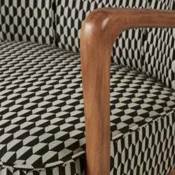 Maisons Du Monde Fauteuils Fauteuil Vintage Motifs Graphiques Noirs Et Blancs -Chaise Soldes Magasin fauteuil vintage motifs graphiques noirs et blancs 1000 2 14 198987 4