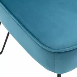 Moloo Fauteuils Fauteuil Vintage Velours Bleu Canard Pieds Métal Noir(x2) -Chaise Soldes Magasin fauteuil vintage velours bleu canard pieds metal noir x2 3