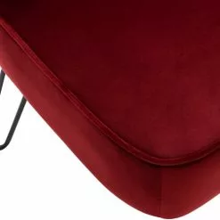 Moloo Fauteuils Fauteuil Vintage Velours Lie De Vin Pieds Métal Noir -Chaise Soldes Magasin fauteuil vintage velours lie de vin pieds metal noir 3