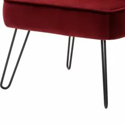 Moloo Fauteuils Fauteuil Vintage Velours Lie De Vin Pieds Métal Noir -Chaise Soldes Magasin fauteuil vintage velours lie de vin pieds metal noir 5