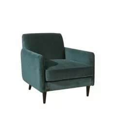 Robin Des Bois Fauteuils Grand Fauteuil En Velours Bleu Paon