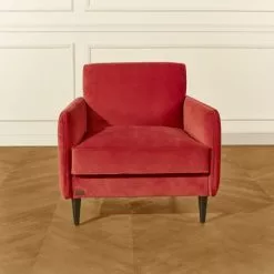 Robin Des Bois Fauteuils Grand Fauteuil En Velours Brique -Chaise Soldes Magasin grand fauteuil en velours brique 3