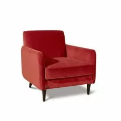 Robin Des Bois Fauteuils Grand Fauteuil En Velours Brique -Chaise Soldes Magasin grand fauteuil en velours brique 5