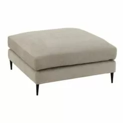 Meubles & Design Poufs Grand Pouf Carré En Tissu Gris