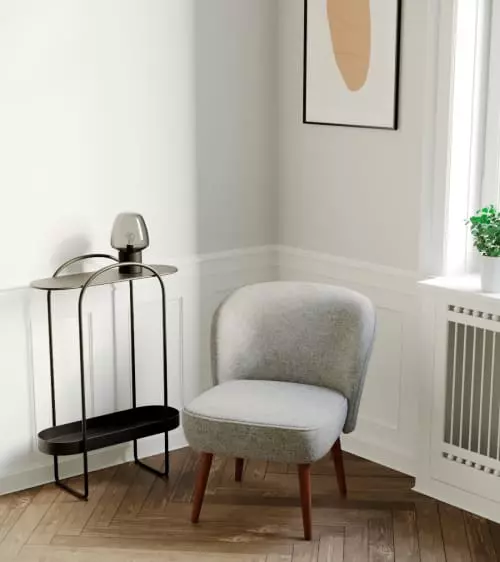 Potiron Paris Fauteuils Petit Fauteuil De Salon En Tissu Gris 2 Potiron Paris Fauteuils Petit Fauteuil De Salon En Tissu Gris – Image 2