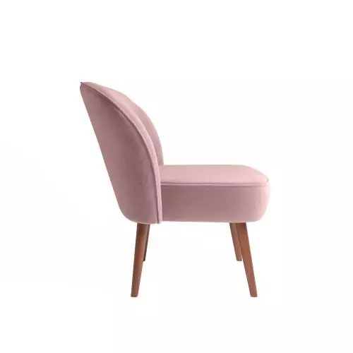 Potiron Paris Fauteuils Petit Fauteuil De Salon En Velours Rose Vintage 3 Potiron Paris Fauteuils Petit Fauteuil De Salon En Velours Rose Vintage – Image 3