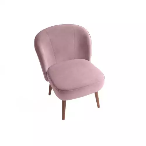 Potiron Paris Fauteuils Petit Fauteuil De Salon En Velours Rose Vintage 5 Potiron Paris Fauteuils Petit Fauteuil De Salon En Velours Rose Vintage – Image 5