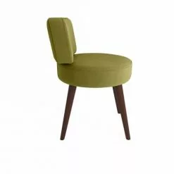 Potiron Paris Fauteuils Petit Fauteuil En Velours Vert Kaki -Chaise Soldes Magasin petit fauteuil en velours vert kaki 3