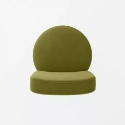 Potiron Paris Fauteuils Petit Fauteuil En Velours Vert Kaki -Chaise Soldes Magasin petit fauteuil en velours vert kaki 5