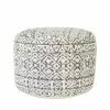 Drawer Poufs Pouf à Motifs D60cm Marron / Blanc