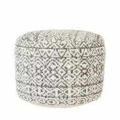 Drawer Poufs Pouf à Motifs D60cm Marron / Blanc