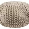 Beliani Poufs Pouf Beige 40 X 25 Cm