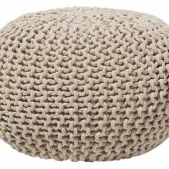 Beliani Poufs Pouf Beige 40 X 25 Cm