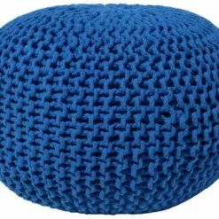 Beliani Poufs Pouf Bleu 50 X 35 Cm