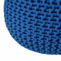 Beliani Poufs Pouf Bleu 50 X 35 Cm -Chaise Soldes Magasin pouf bleu 50 x 35 cm 3