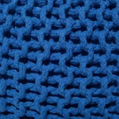 Beliani Poufs Pouf Bleu 50 X 35 Cm -Chaise Soldes Magasin pouf bleu 50 x 35 cm 4