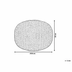 Beliani Poufs Pouf Bleu 50 X 35 Cm -Chaise Soldes Magasin pouf bleu 50 x 35 cm 5