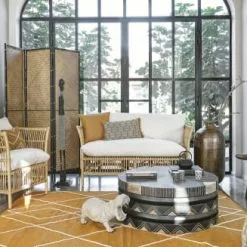 Maisons Du Monde Poufs Pouf Brodé à Relief Motifs Graphiques -Chaise Soldes Magasin pouf brode a relief motifs graphiques 1000 6 34 200606 3