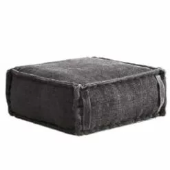 RNT By Really Nice Things Poufs Pouf Carré En Coton Revêtu Effet Lavé Vert. 10 RNT By Really Nice Things Poufs Pouf Carré En Coton Revêtu Effet Lavé Vert. -Chaise Soldes Magasin pouf carre en coton revetu effet lave gris