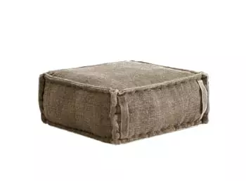 RNT By Really Nice Things Poufs Pouf Carré En Coton Revêtu Effet Lavé Vert. 4 RNT By Really Nice Things Poufs Pouf Carré En Coton Revêtu Effet Lavé Vert. – Image 4
