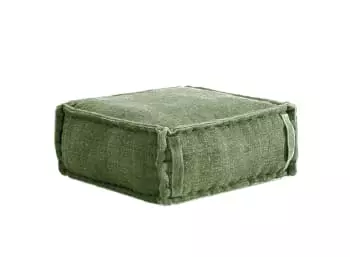 RNT By Really Nice Things Poufs Pouf Carré En Coton Revêtu Effet Lavé Vert. 6 RNT By Really Nice Things Poufs Pouf Carré En Coton Revêtu Effet Lavé Vert. – Image 6