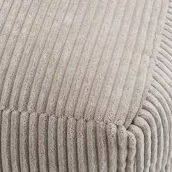 MACABANE Poufs Pouf Carré En Tissu Velours Cotelé Gris Perle -Chaise Soldes Magasin pouf carre en tissu velours cotele gris perle 5