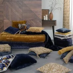 Today Poufs Pouf Carré Uni En Coton Bleu 40x40 Cm -Chaise Soldes Magasin pouf carre uni en coton bleu 40x40 cm 2