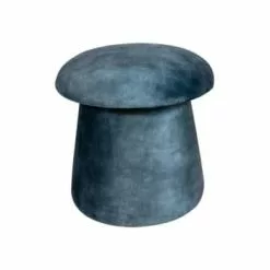 Pirouette Paris Poufs Pouf Champignon En Velours Bleu -Chaise Soldes Magasin pouf champignon en velours bleu 4