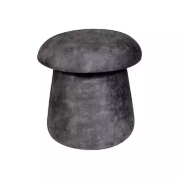 Pirouette Paris Poufs Pouf Champignon En Velours Gris 4 Pirouette Paris Poufs Pouf Champignon En Velours Gris – Image 4