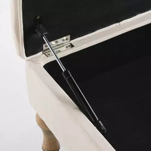 Maisons Du Monde Assises Pouf Coffre Capitonné à Roulettes En Lin écru 4 Maisons Du Monde Assises Pouf Coffre Capitonné à Roulettes En Lin écru – Image 4