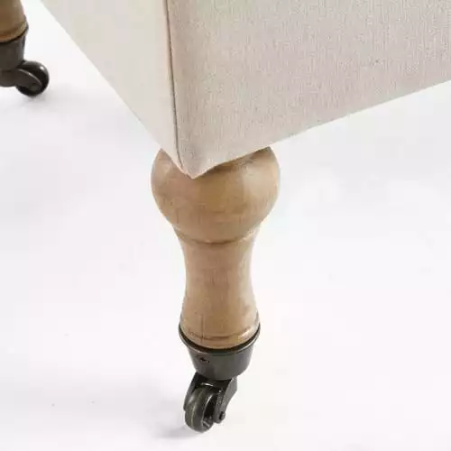 Maisons Du Monde Assises Pouf Coffre Capitonné à Roulettes En Lin écru 5 Maisons Du Monde Assises Pouf Coffre Capitonné à Roulettes En Lin écru – Image 5